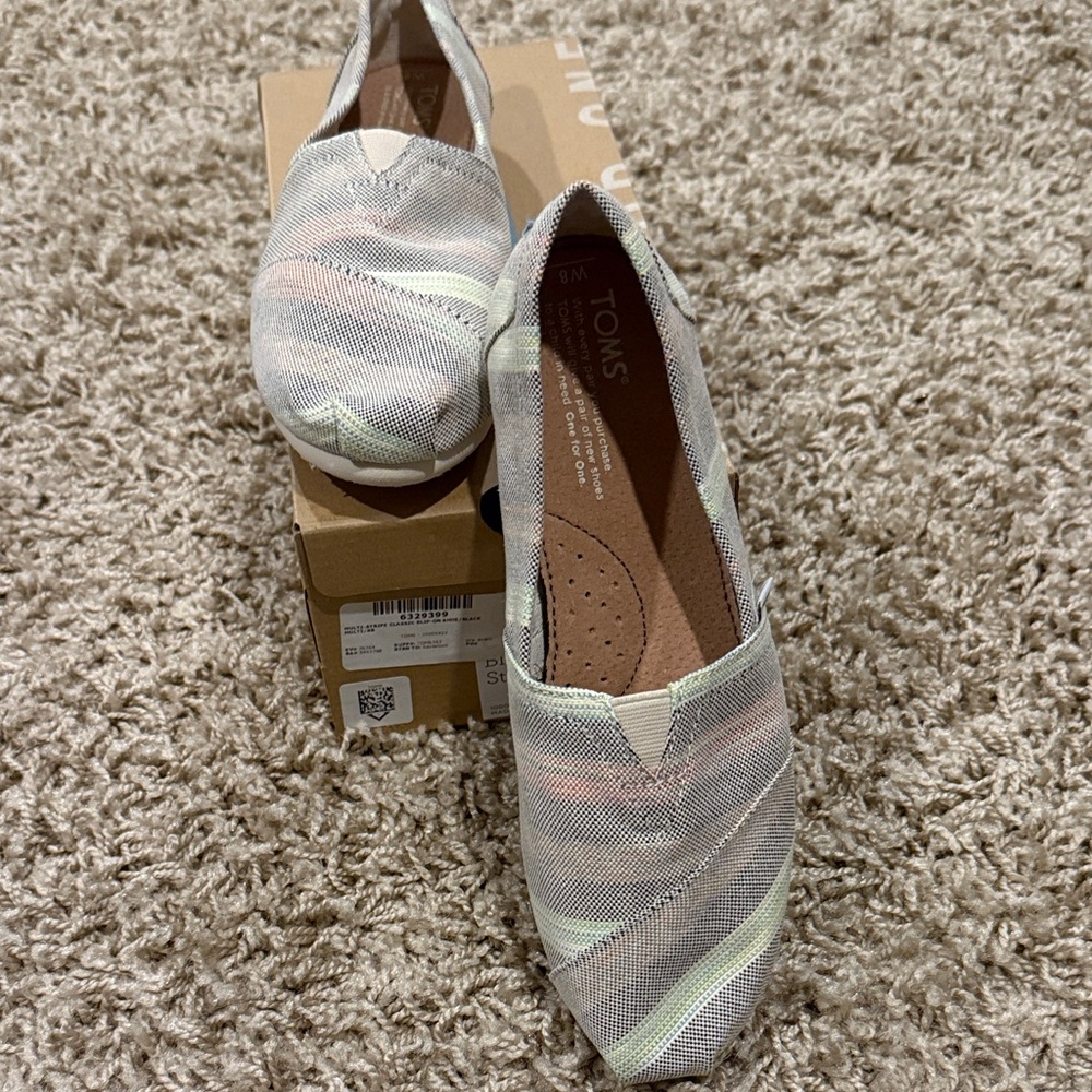 TOMS Classic Women's Multicolor Striped Flats